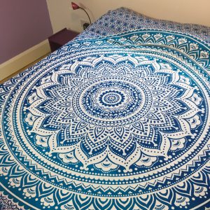 Blue Mandala Bedspread