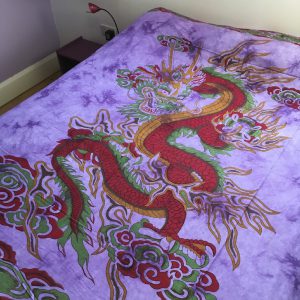 Purple Serpent Design Bedspread