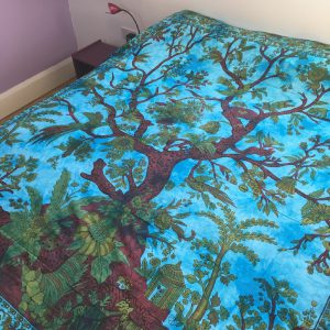Turquoise Tree of Life Bedspread
