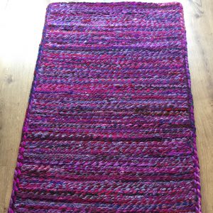 Purple Braided Cotton Chindi Rug