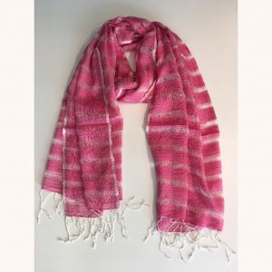 Light Pink Lightweight Open Weave Scarf
