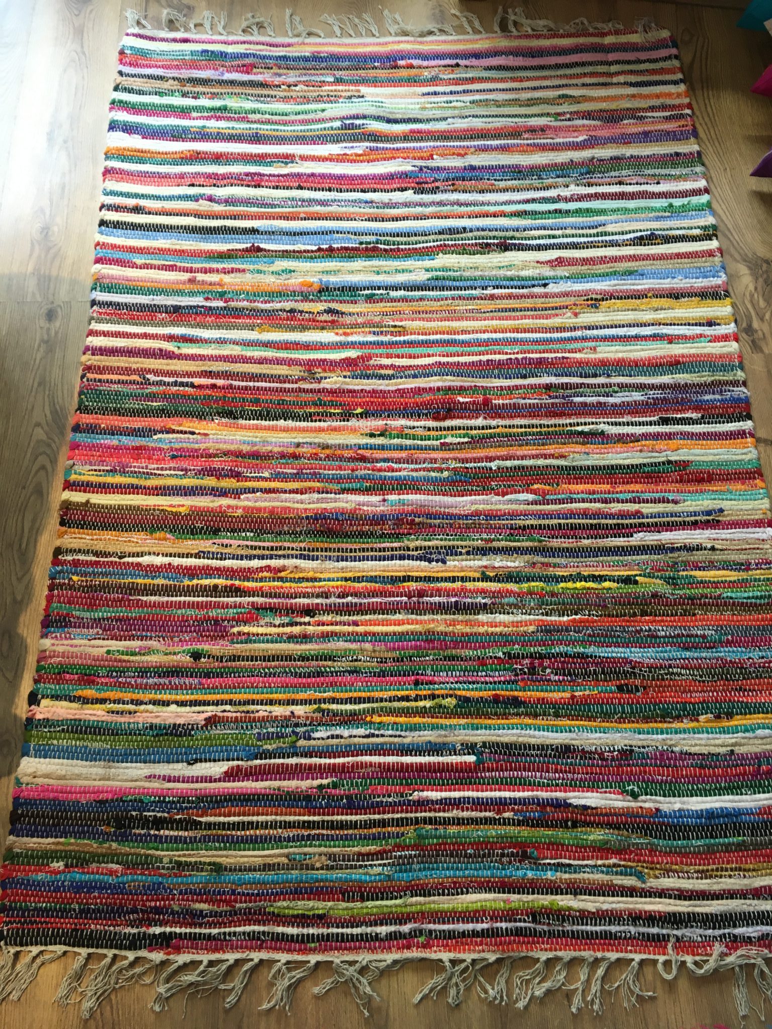 Multi-coloured cotton rag rugs – Amber Home of Colour